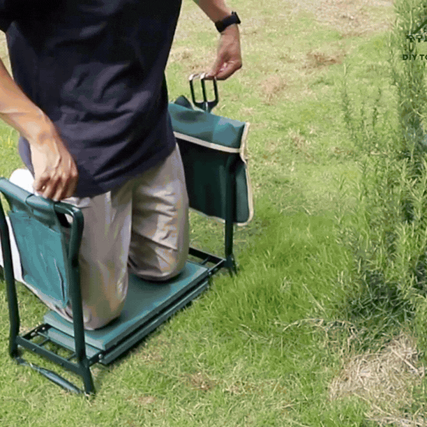 Zielony Pomocnik – Klęcznik Ogrodowy 3w1